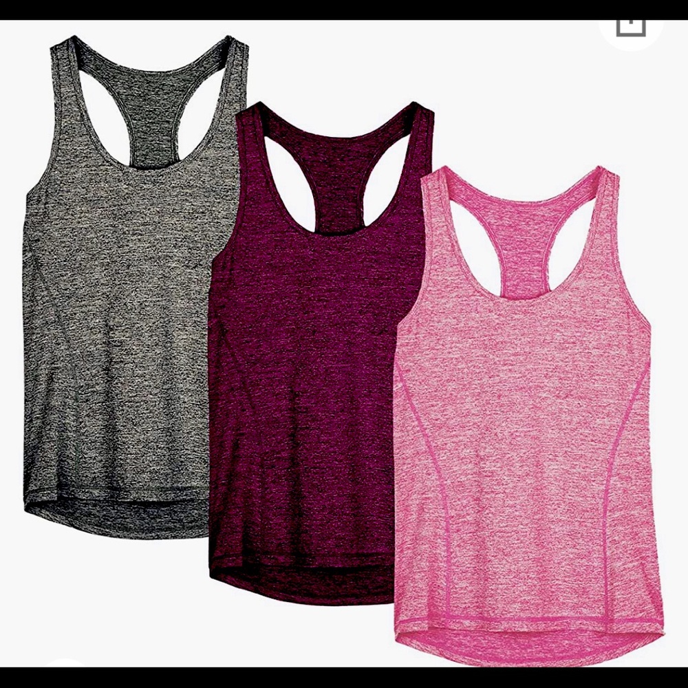 Bundle Icyzone Activewear Tank Tops set of 3 szS